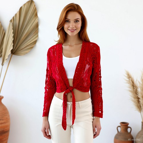 Fairy coquette gilet - fairy, rouge