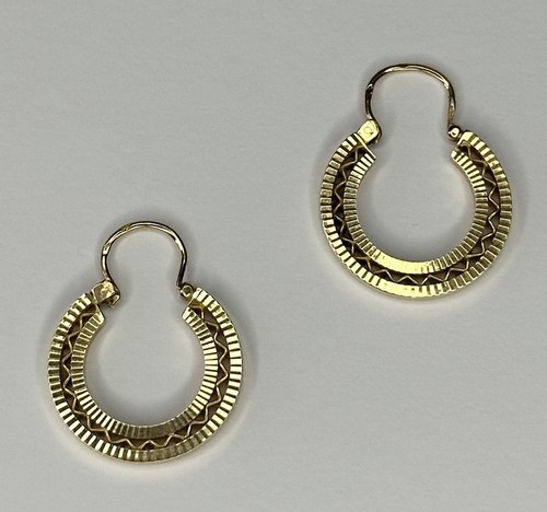 Créoles jaune 18 ct - b/o,