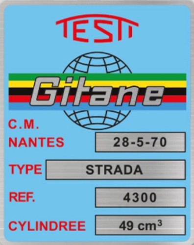 Autocollant gitane testi - autocollant,