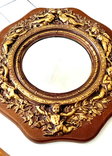 Miroir ancien bois orné