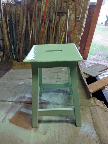 Tabouret ancien vintage 1950 - tabouret,