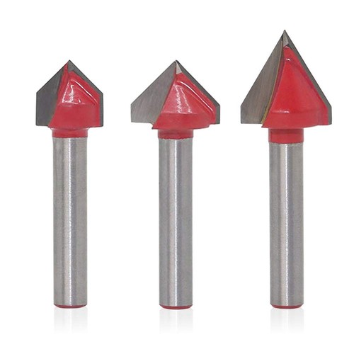 3pcs straight slot cutter - v,