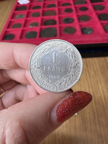 Monnaie belge franc 1913 5 - monnaie,