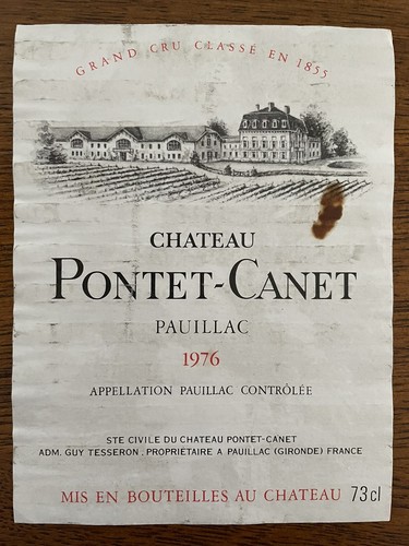 étiquette château pontet - Étiquette,