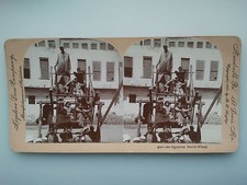 Originale Photo 19ème Stereo - Egypte Egypt - grande roue - ferris wheel