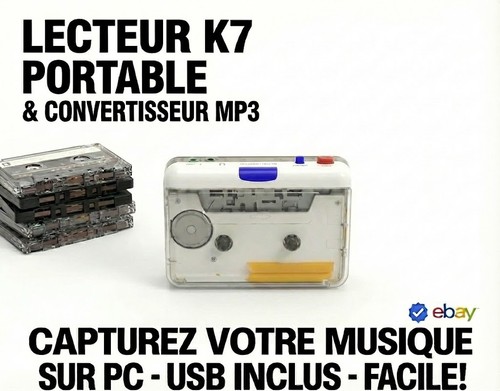 Lecteur portable compatible - k7,