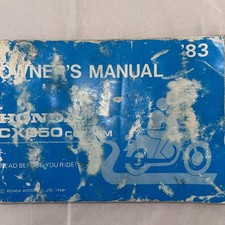 Honda CX650 Custom Owner's Manual 1982 (Man143)