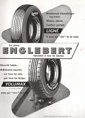 Publicites ads pneux englebert - publicites,