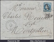 FRANCE N°29B SUR LETTRE