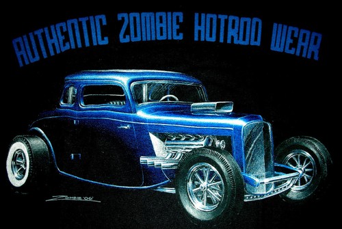 Rat rod hot zombie - zombie, blue