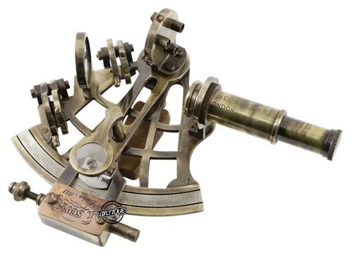 Ancien sextant nautique laiton - sextant,