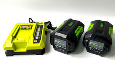LOT of 2 40V 6.0Ah Battery for Ryobi 40 Volt Lithium OP4050 OP40602 w/Charger
