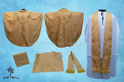 Ihs broderie chasuble - -,