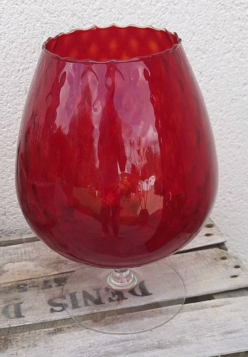 Joli vase verre empoli rouge - joli,