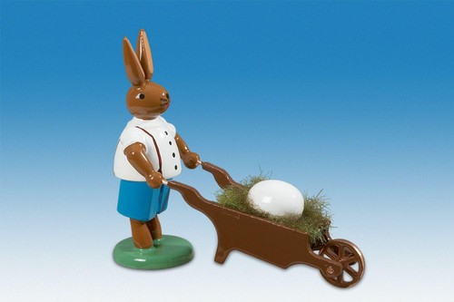 Lapin pâques avec brouette - lapin,