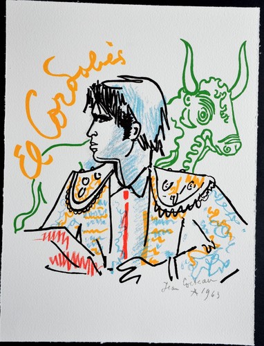 Superbe lithographie jean - superbe, de