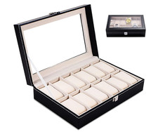Boîte Coffret 12 Montres Bijoux Cadeau Rangement