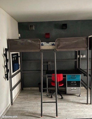 2lit mezzanine avec échelle - mezzanine,