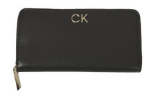 Portefeuille femme CALVIN KLEIN avec logo en métal et zip, article ZW0ZW02797, 1