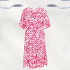 Ex Paprika Women's Plus Size Floral Print Midi Dress in Red