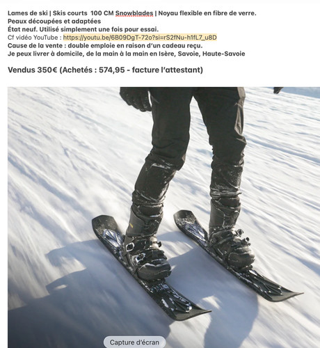 Skis courts 100cm snowfeet - skis,