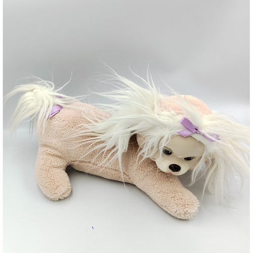 Ancienne peluche chien - peluche, beige