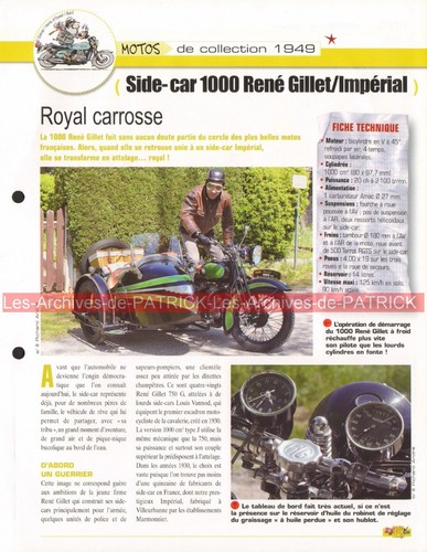 René gillet 1000 side car - gillet, +