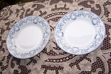 2 Antique Sarreguemines Pottery Round Dishes Mozart Service