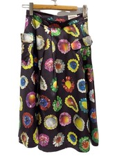 MATRIOCHKA Tuck Skirt Black Sparkling Bijou Pattern Polyester Used