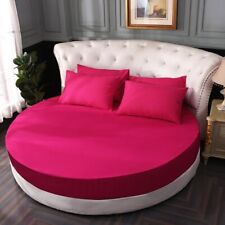 100% Cotton Round Bed Fitted Sheet Round Bedspread Non-slip Mattress Covers