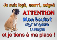 plaque alu attention chien