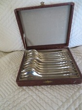 Christofle Alfénide 12 fourchette à huitre model de style America art déco