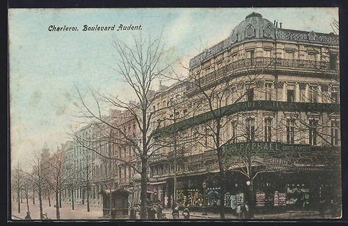 Cpa charleroi boulevard - charleroi,,