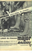 ADVERTISING 1963 MAJOR BAUDOU rubber boots  