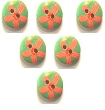 LOT 6 BOUTONS BOIS : rond