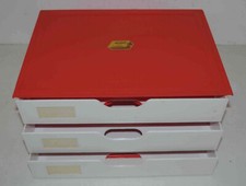 Casier classeur 3 tiroirs documents en plastique vintage « Novak » 