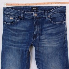 Hommes HUGO BOSS MAINE Regular Straight Élasthanne Bleu Jeans W34 L34