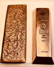 COPPER BAR INGOT ART .999 Pure 5KG/5000g Bar/Bullion - by INGOTS WE TRUST™️?