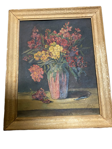 Ancien tableau cadre paysage - tableau,
