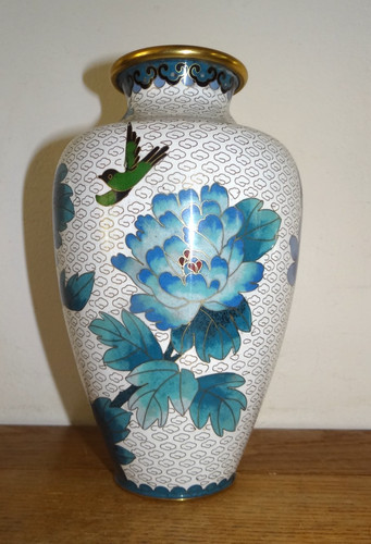 Beau grand vase - en, cloisonné