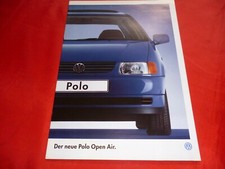 1995 VW Polo III 6N Open Air Brochure Brochure Depliant Folleto