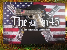 2024 1 Oz .999 Fine Silver "The Don 45" Trump 45 Pistol Silver Serial Number 62