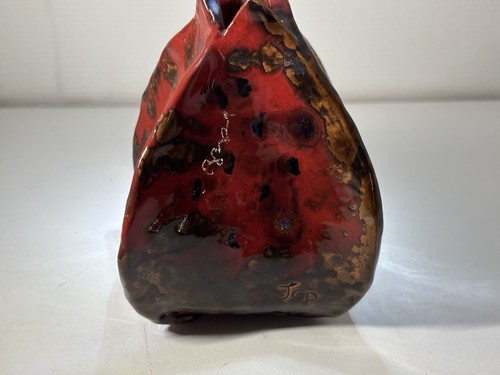 Vase céramique rouge - vase,