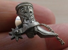 VERY NICE PIN'S RELIEF BOOTS SANTIAG COWBOY SPURS