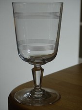 BACCARAT 1 ANTIQUE BURGUNDY CRYSTAL WINE GLASS MODEL NETS ht 12.5 cm