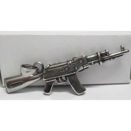 Pendentif acier pistolet style