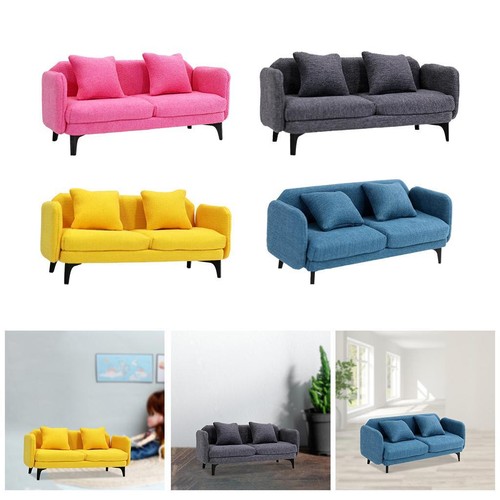 Miniature dollhouse sofa - miniature,