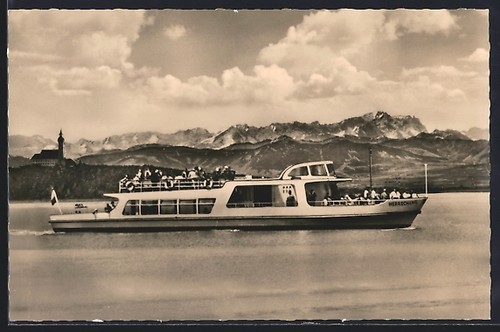 Carte postale bateau moteur - carte,