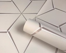 Belgravia grand papier peint lisse moderne géométrique motif toile géo 9741