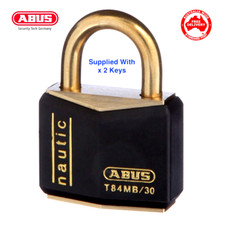ABUS Weatherproof Outdoor Padlock Nautic-T84MB30 30mm -Brass Padlocks-FREE POST
